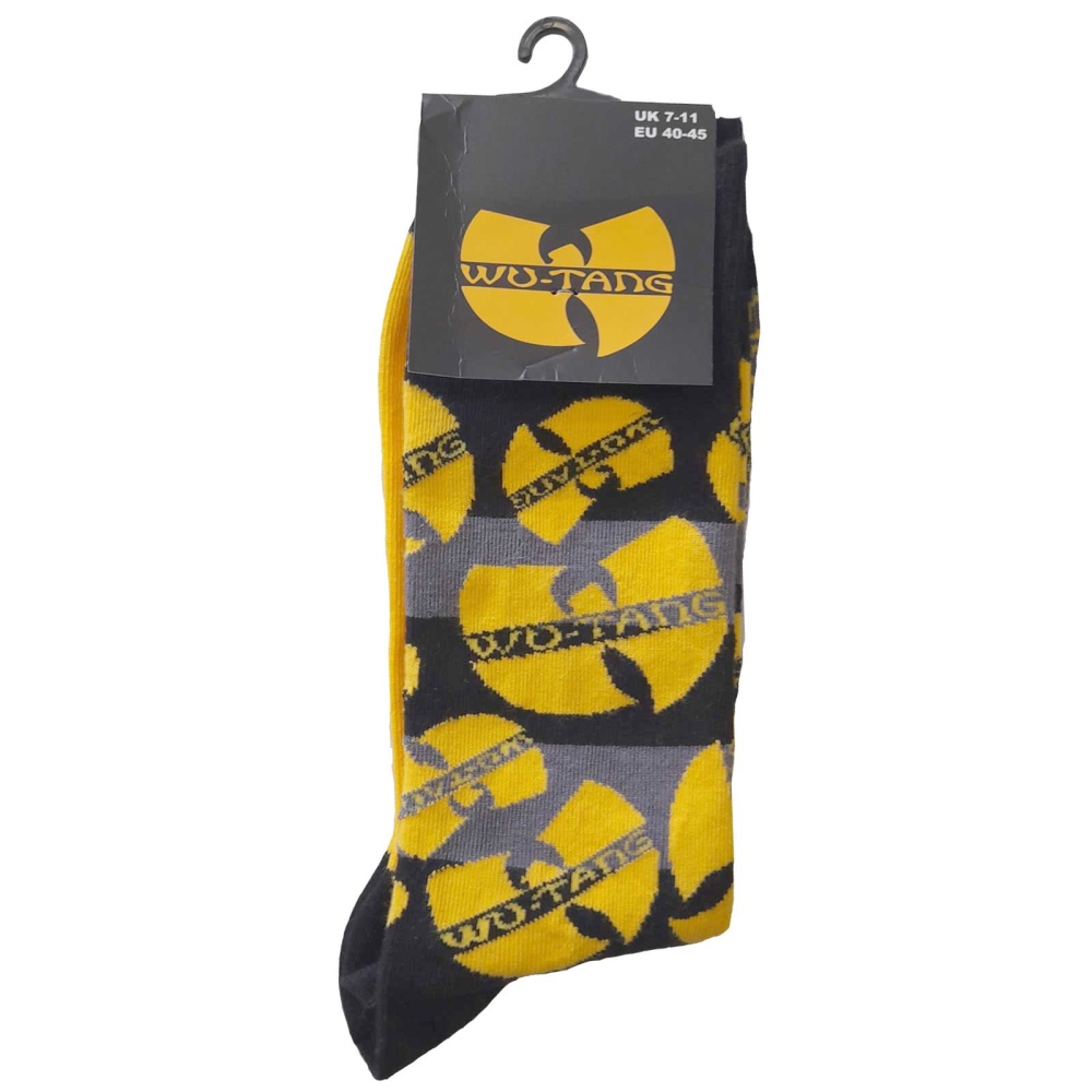 WuTang Clan - Logos Yellow Socks - EU 40-45 - Yellow/Grey